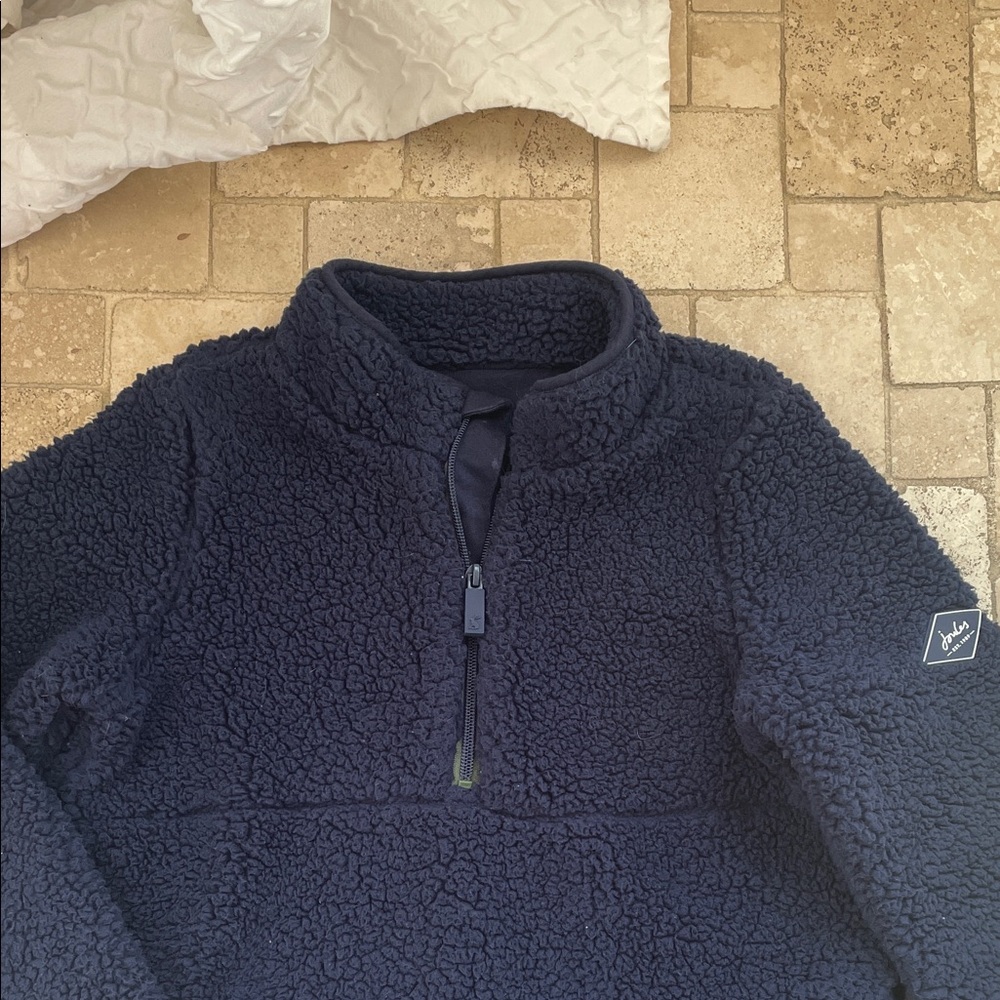 JOULES 11y Cozy Navy Kids Fleece Pullover - Picture 3 of 6